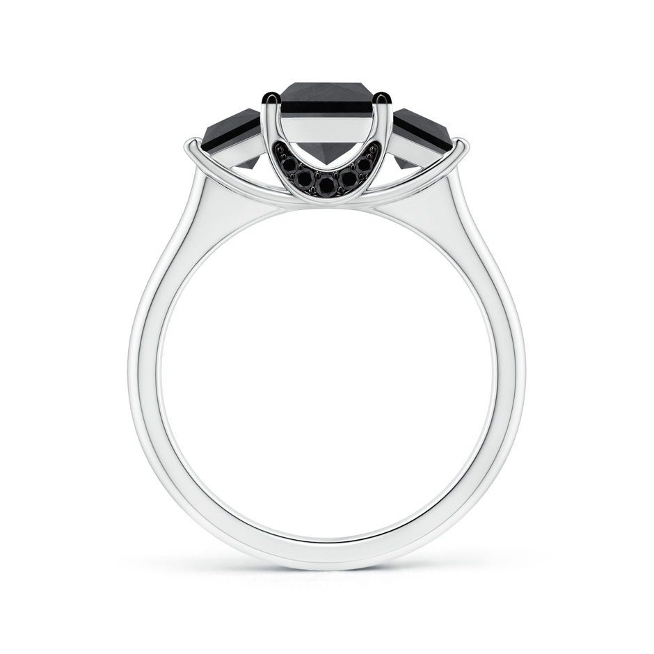 5.8mm AA Classic Princess-Cut Enhanced Black Diamond Engagement Ring in 9K White Gold product image