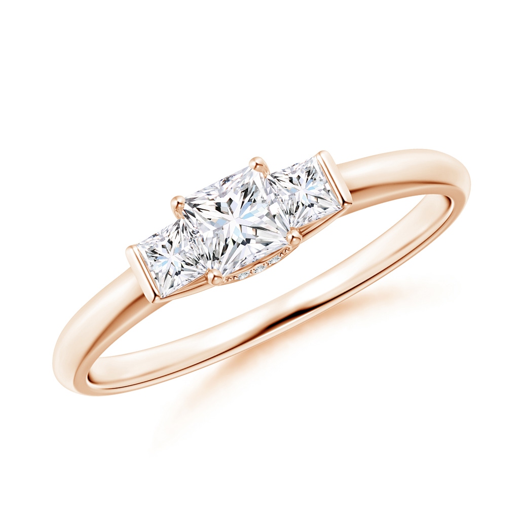 3.6mm GVS2 Classic Princess-Cut Diamond Engagement Ring in Rose Gold