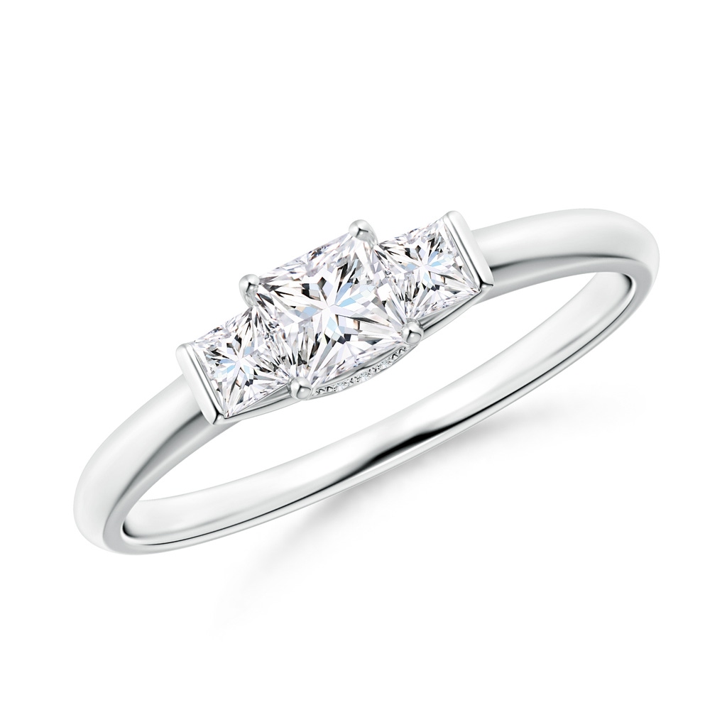 3.6mm GVS2 Classic Princess-Cut Diamond Engagement Ring in White Gold