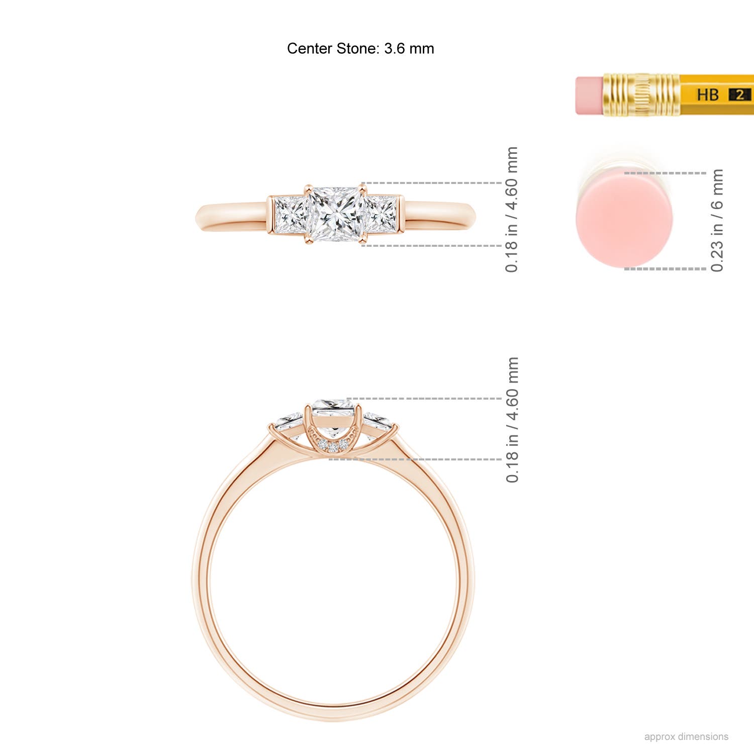 H, SI2 / 0.45 CT / 14 KT Rose Gold