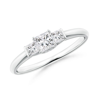 3.6mm HSI2 Classic Princess-Cut Diamond Engagement Ring in White Gold