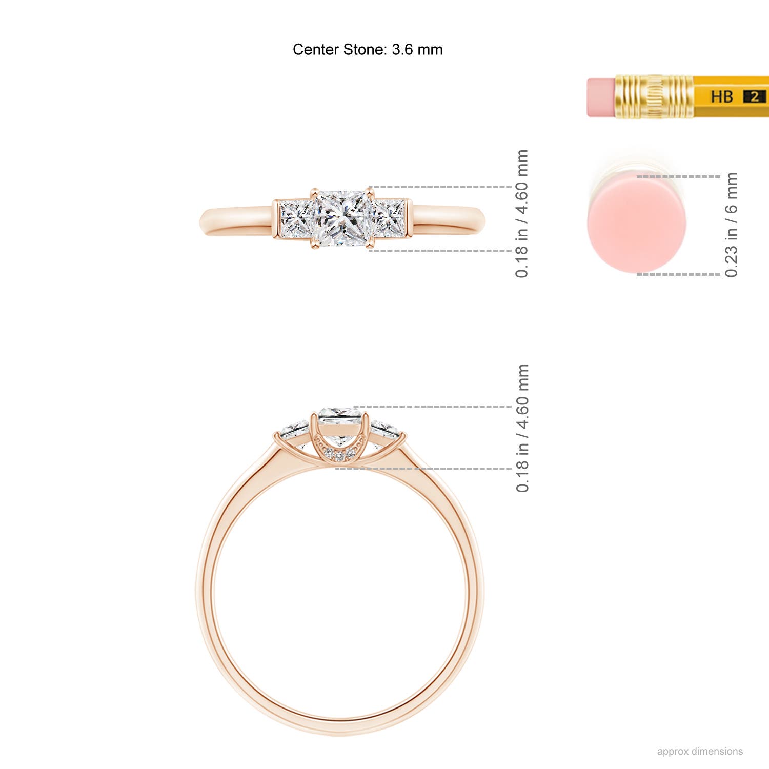 I-J, I1-I2 / 0.45 CT / 14 KT Rose Gold