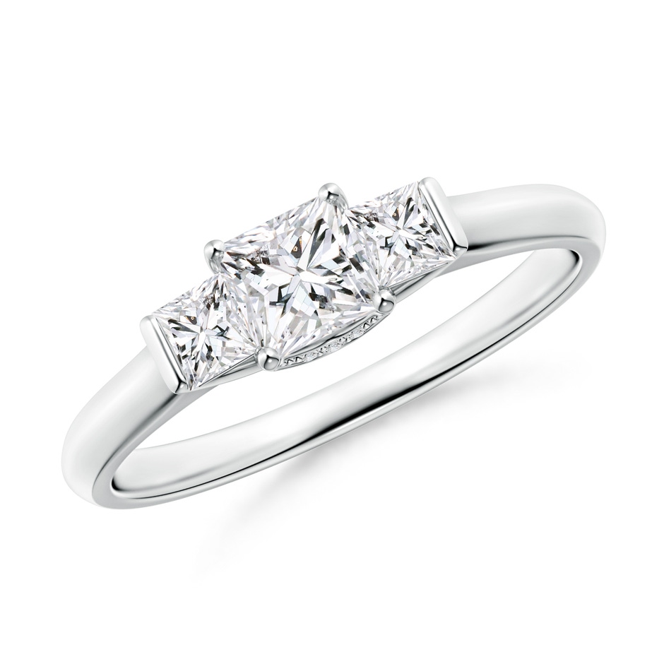 4.1mm HSI2 Classic Princess-Cut Diamond Engagement Ring in White Gold 