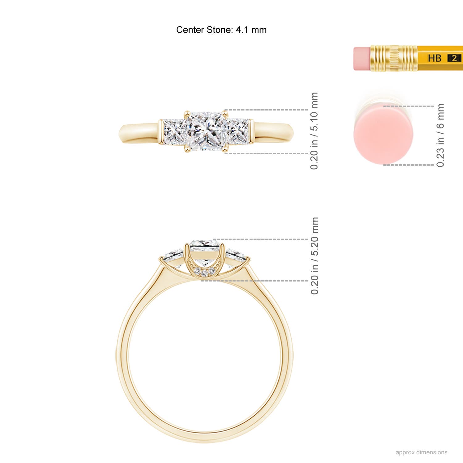 I-J, I1-I2 / 0.68 CT / 14 KT Yellow Gold