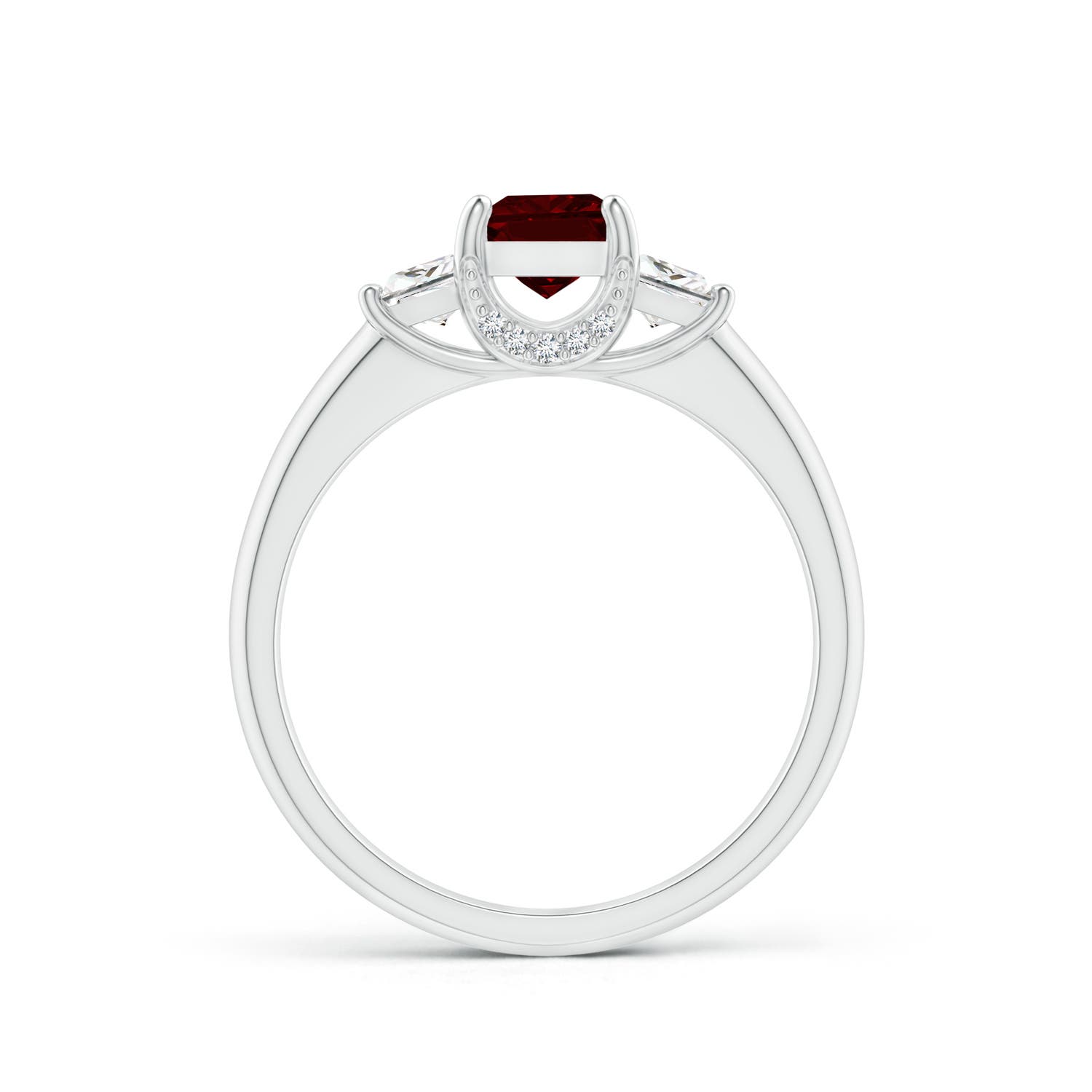 AAAA - Garnet / 1.12 CT / 14 KT White Gold