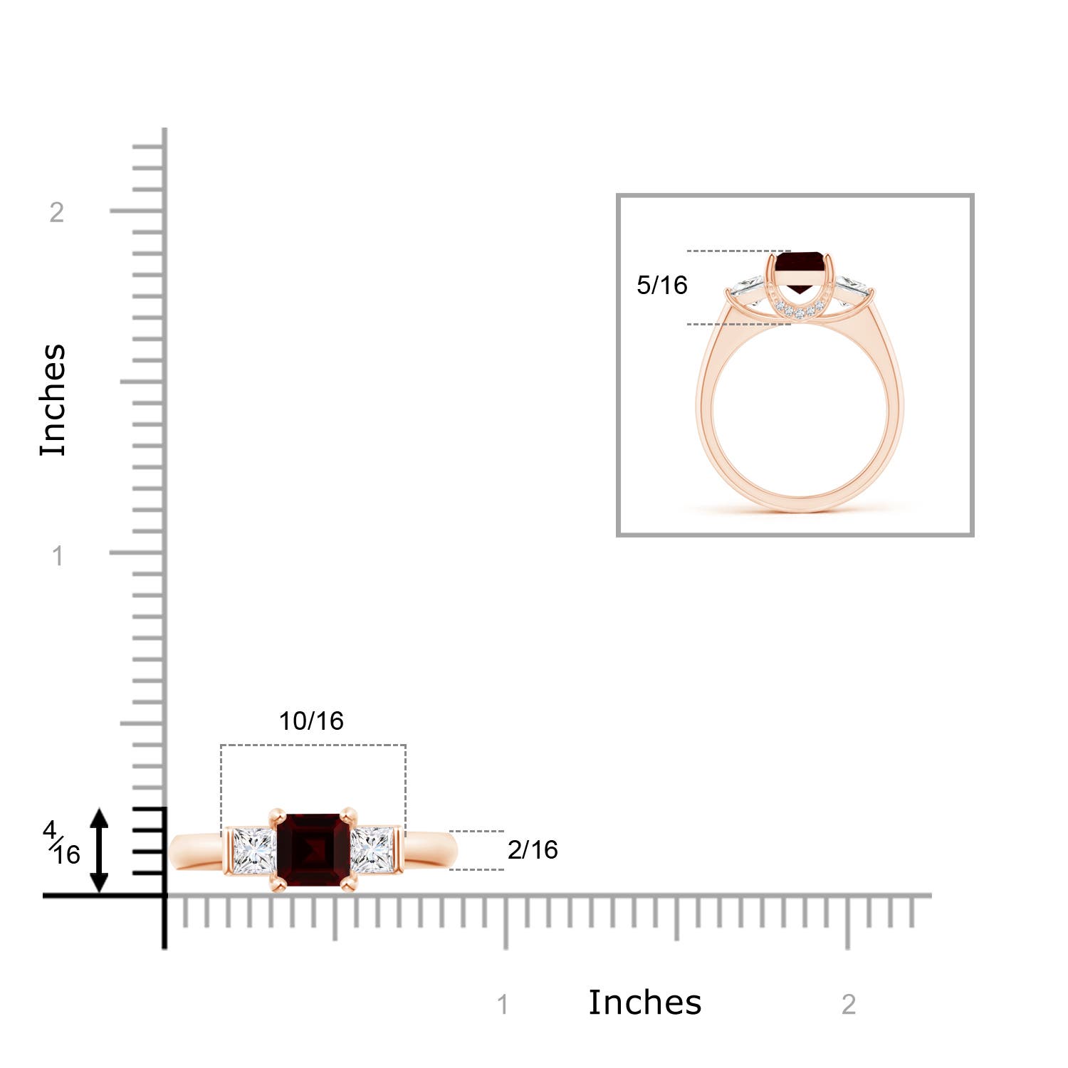 A - Garnet / 2.19 CT / 14 KT Rose Gold