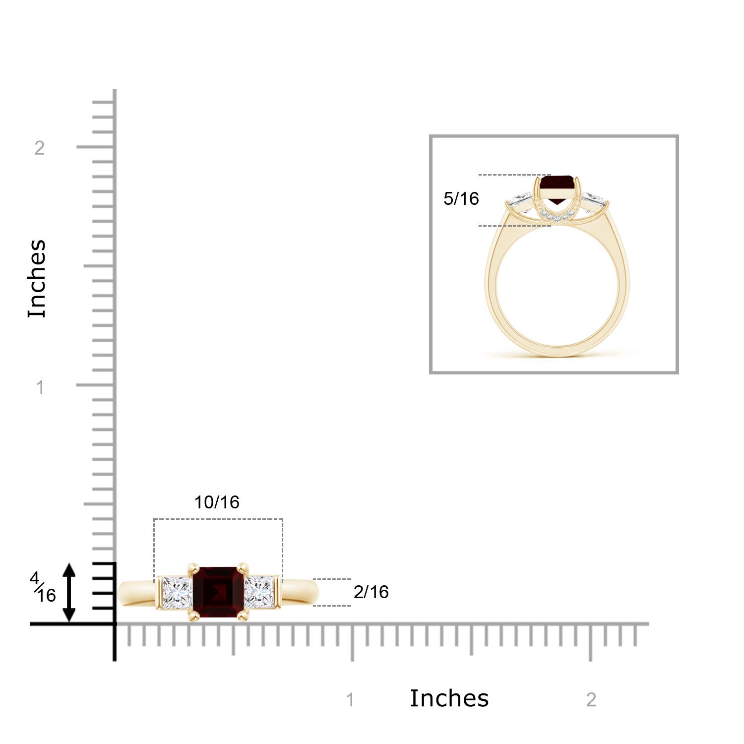 A - Garnet / 2.19 CT / 14 KT Yellow Gold