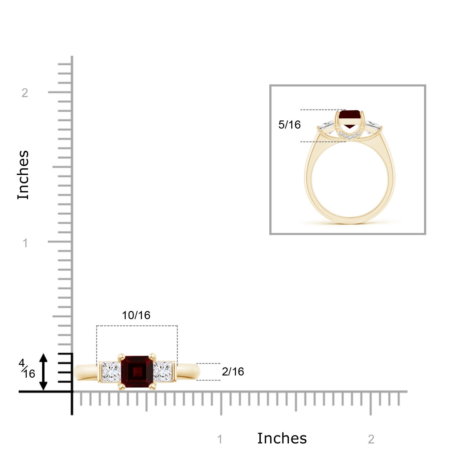 AA - Garnet / 2.19 CT / 14 KT Yellow Gold