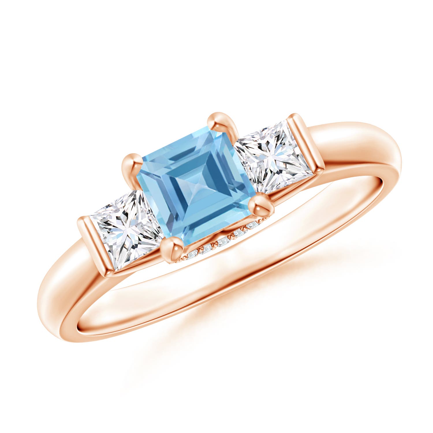 A - Swiss Blue Topaz / 1.12 CT / 14 KT Rose Gold