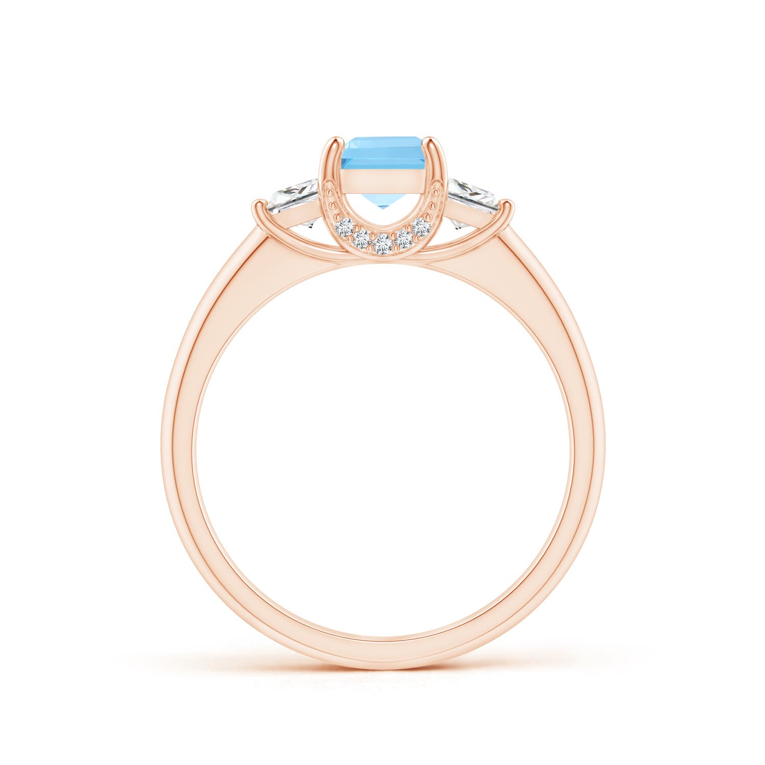 A - Swiss Blue Topaz / 1.12 CT / 14 KT Rose Gold