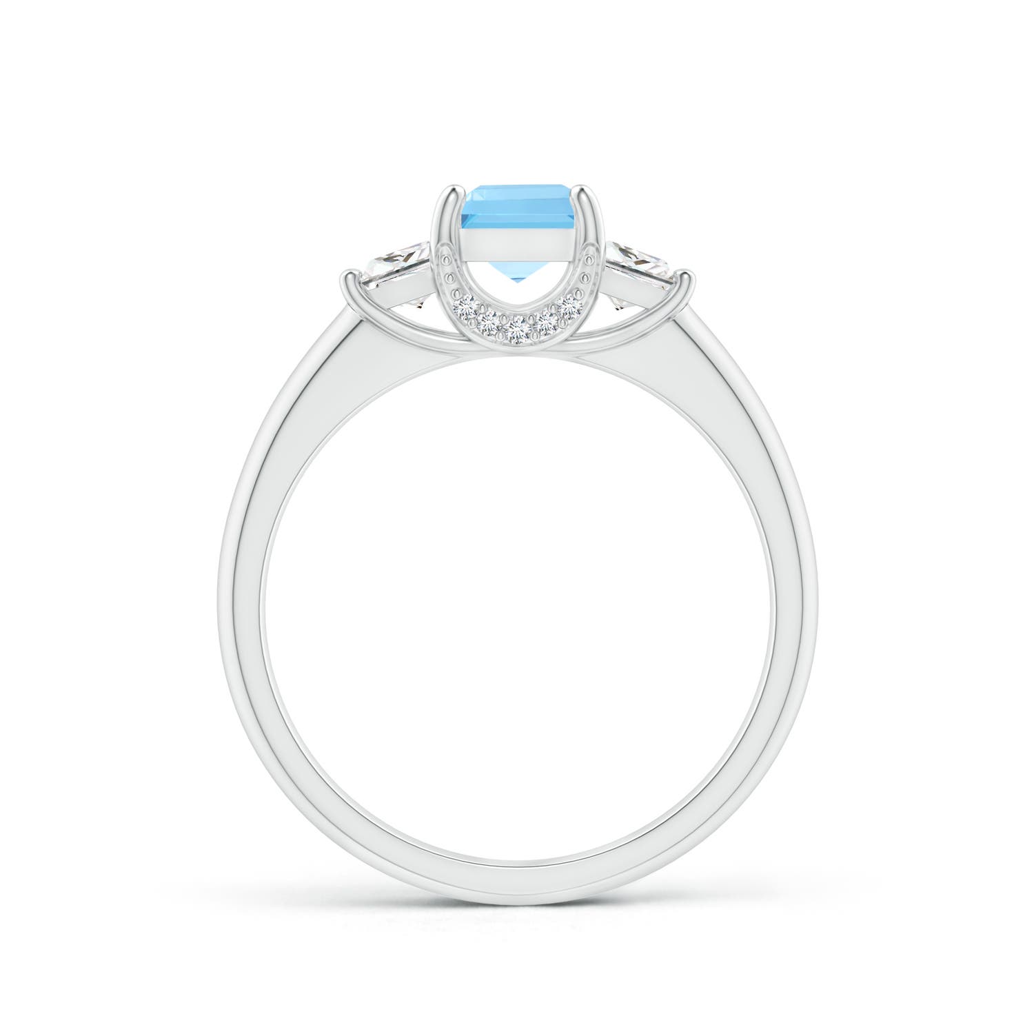 A - Swiss Blue Topaz / 1.12 CT / 14 KT White Gold