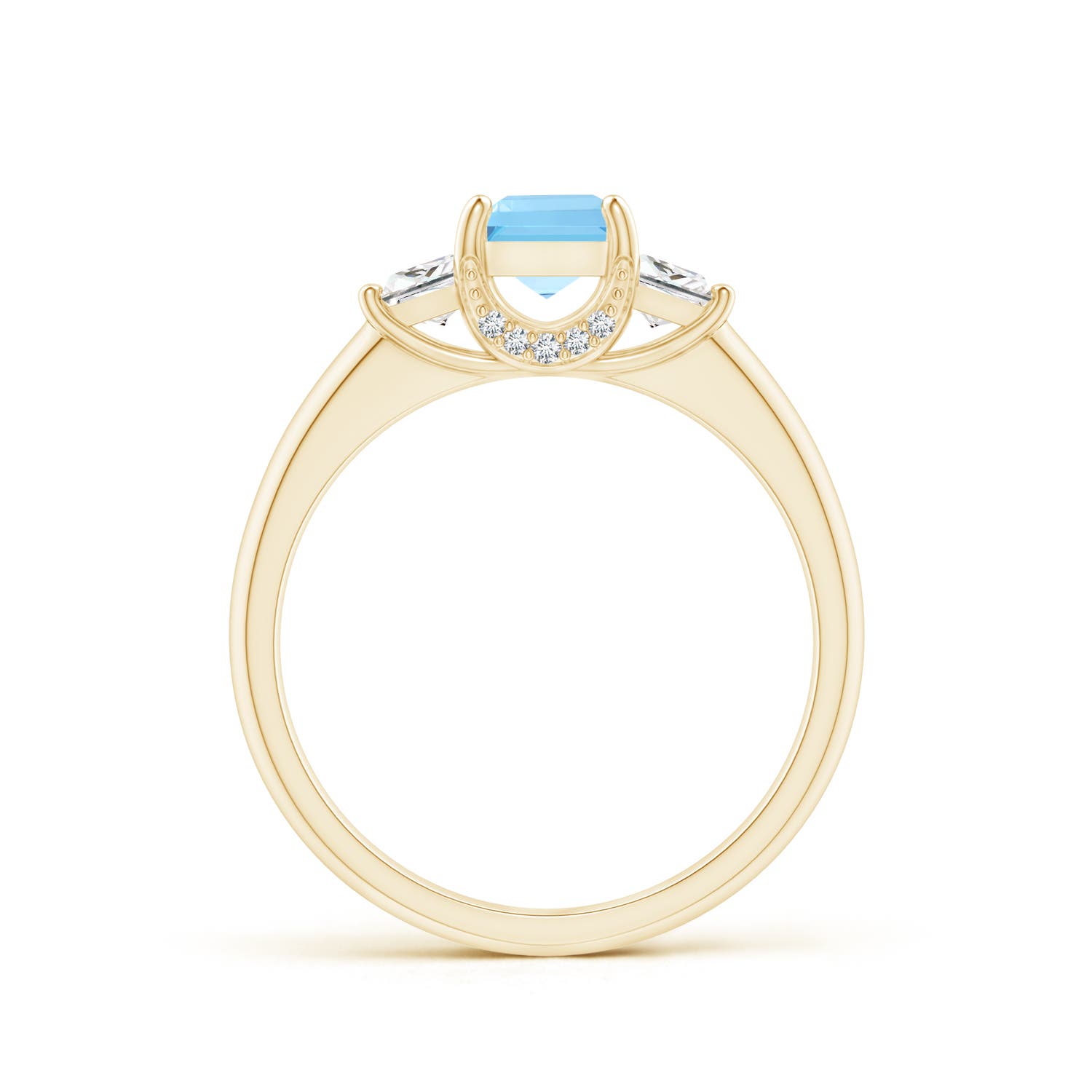 A - Swiss Blue Topaz / 1.12 CT / 14 KT Yellow Gold