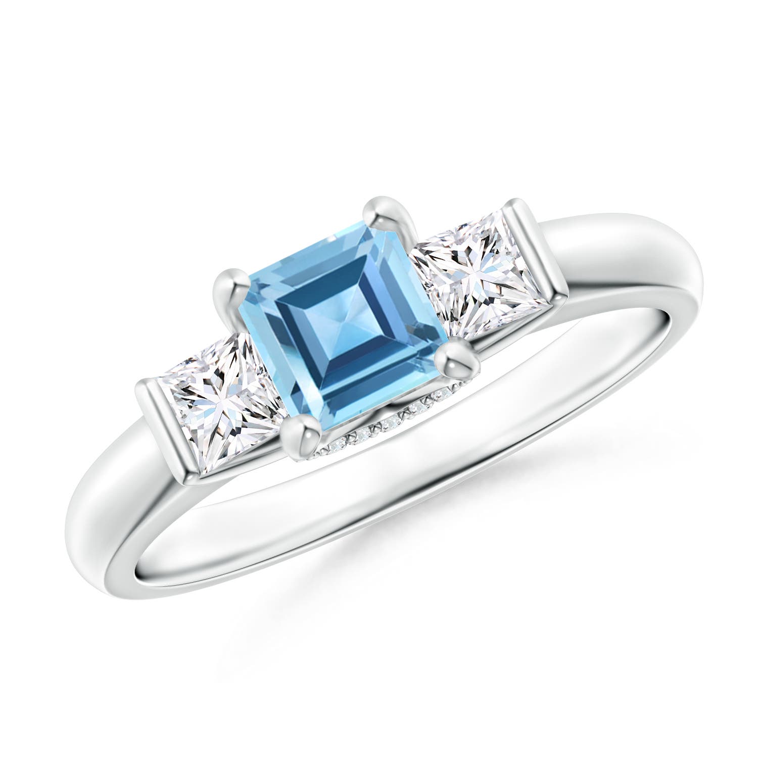 AA - Swiss Blue Topaz / 1.12 CT / 14 KT White Gold