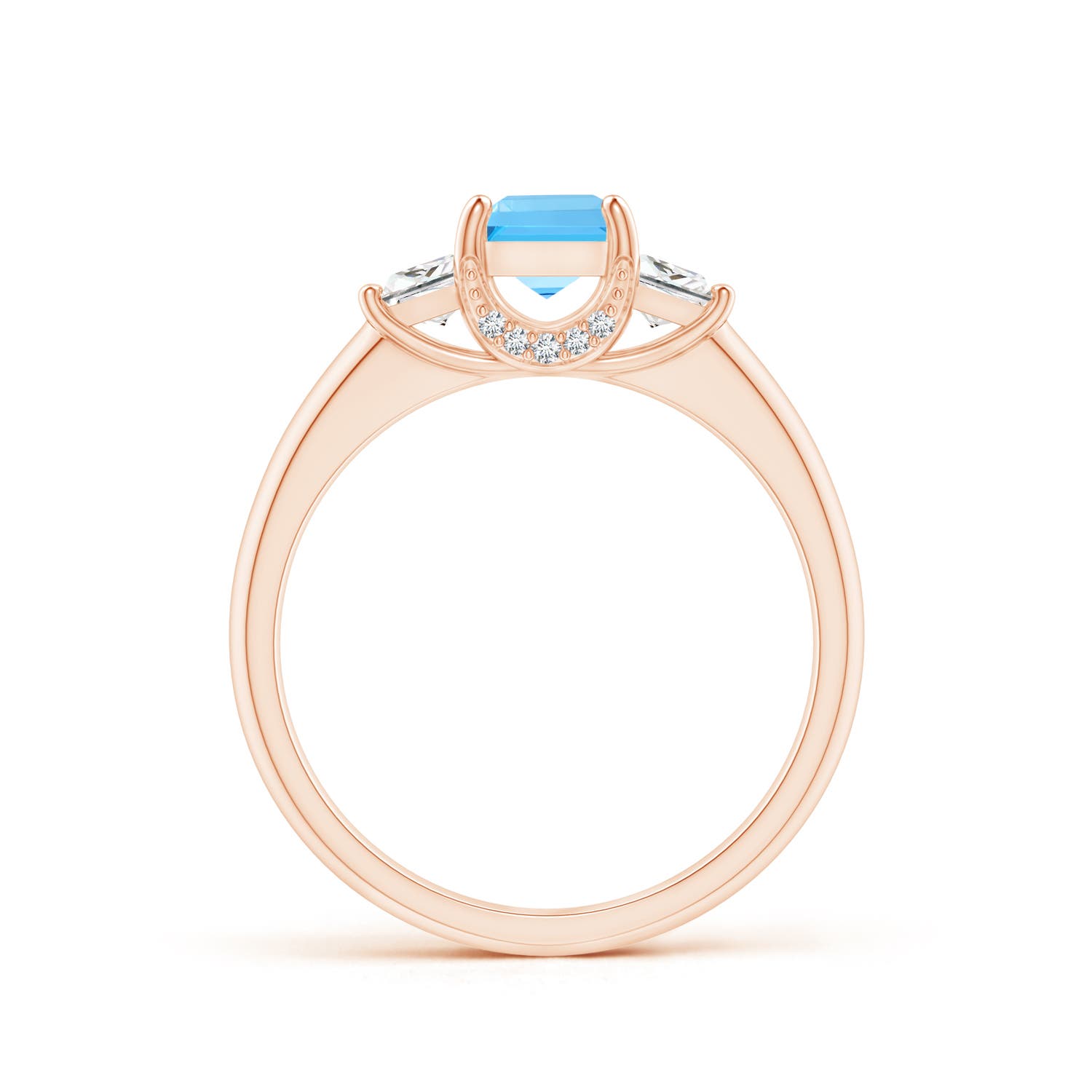 AAA - Swiss Blue Topaz / 1.12 CT / 14 KT Rose Gold