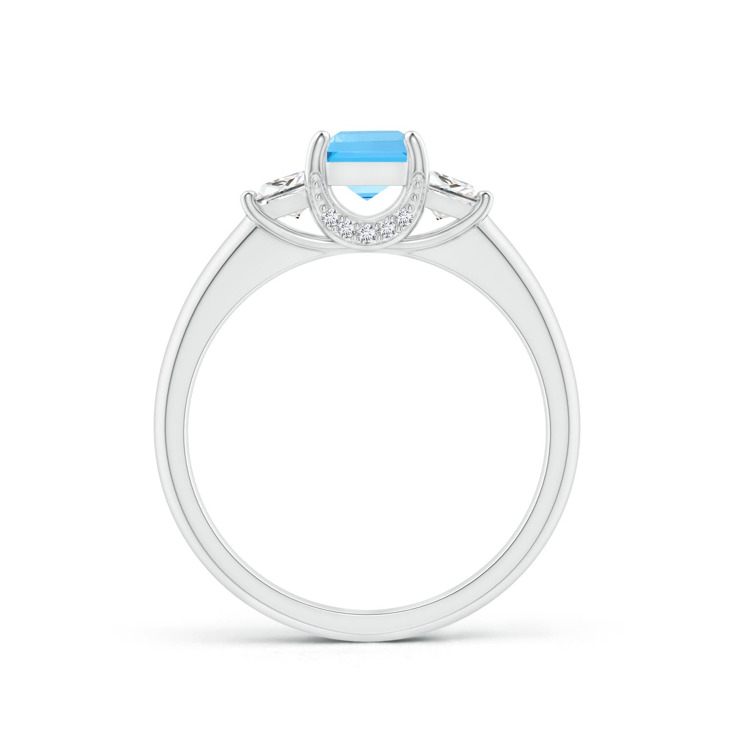 AAA - Swiss Blue Topaz / 1.12 CT / 14 KT White Gold