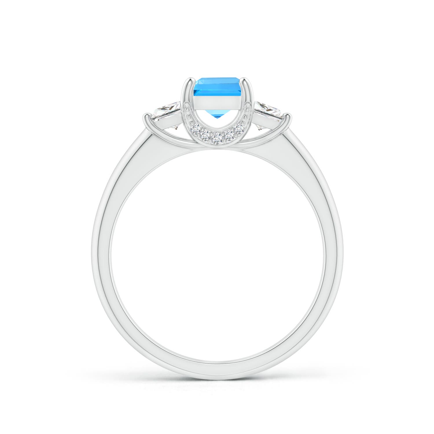 AAAA - Swiss Blue Topaz / 1.12 CT / 14 KT White Gold