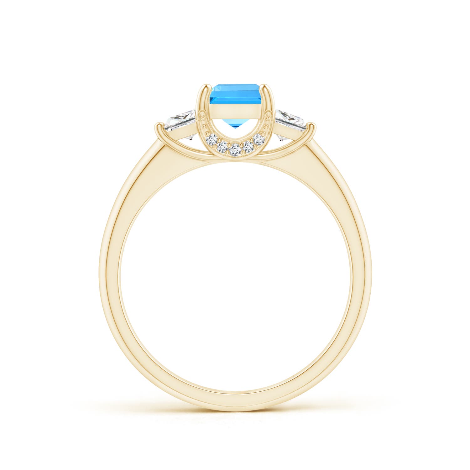 AAAA - Swiss Blue Topaz / 1.12 CT / 14 KT Yellow Gold