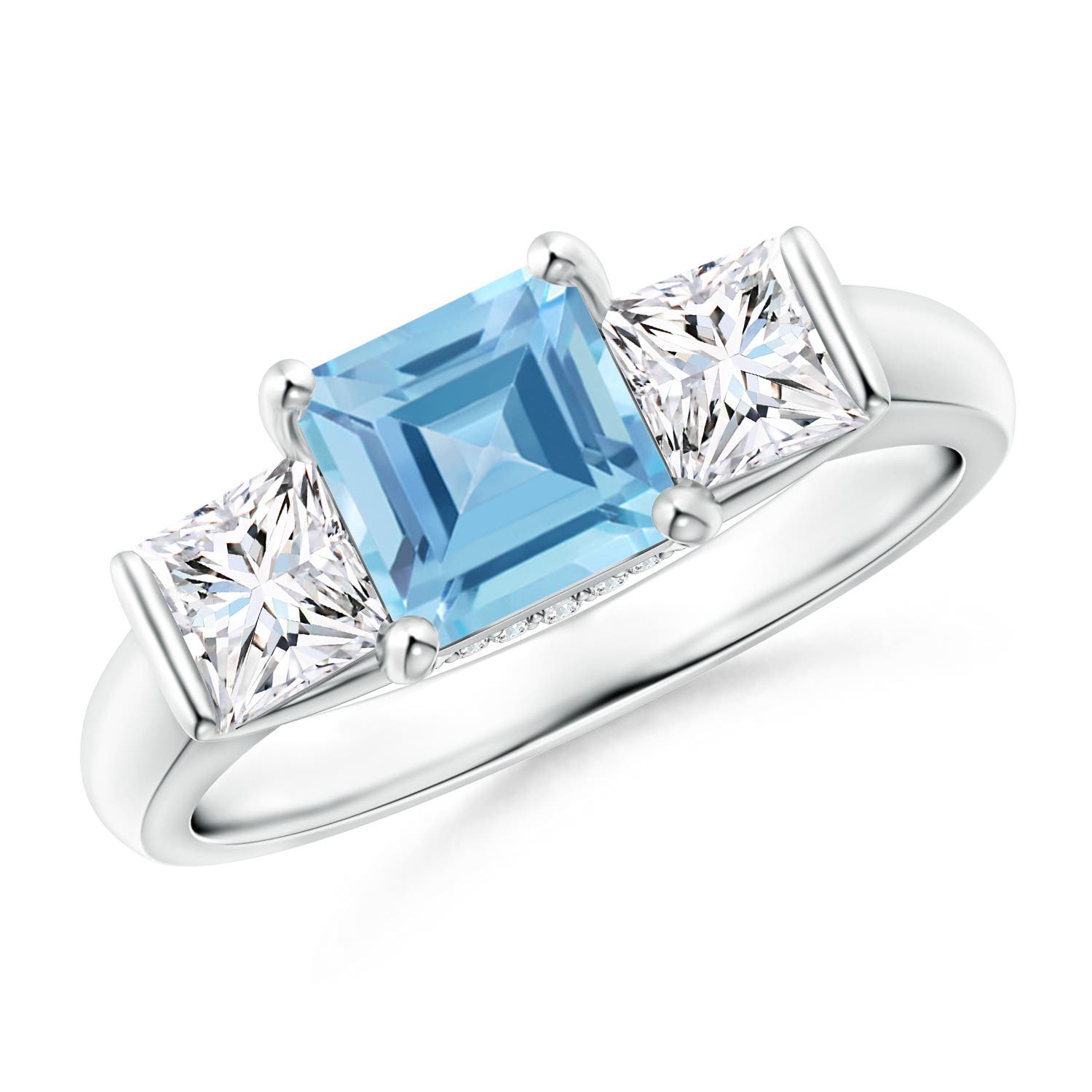 A - Swiss Blue Topaz / 2.14 CT / 14 KT White Gold