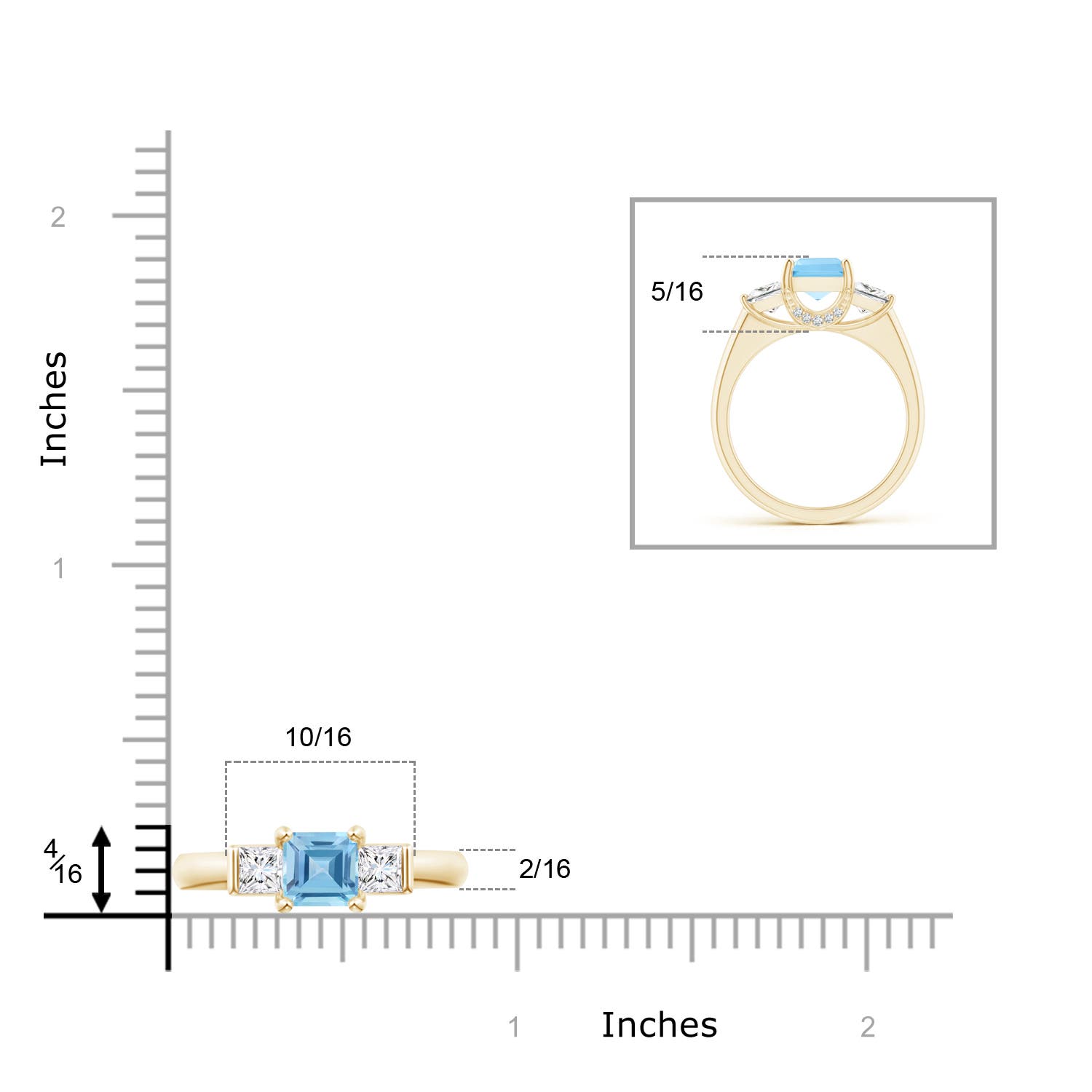 A - Swiss Blue Topaz / 2.14 CT / 14 KT Yellow Gold