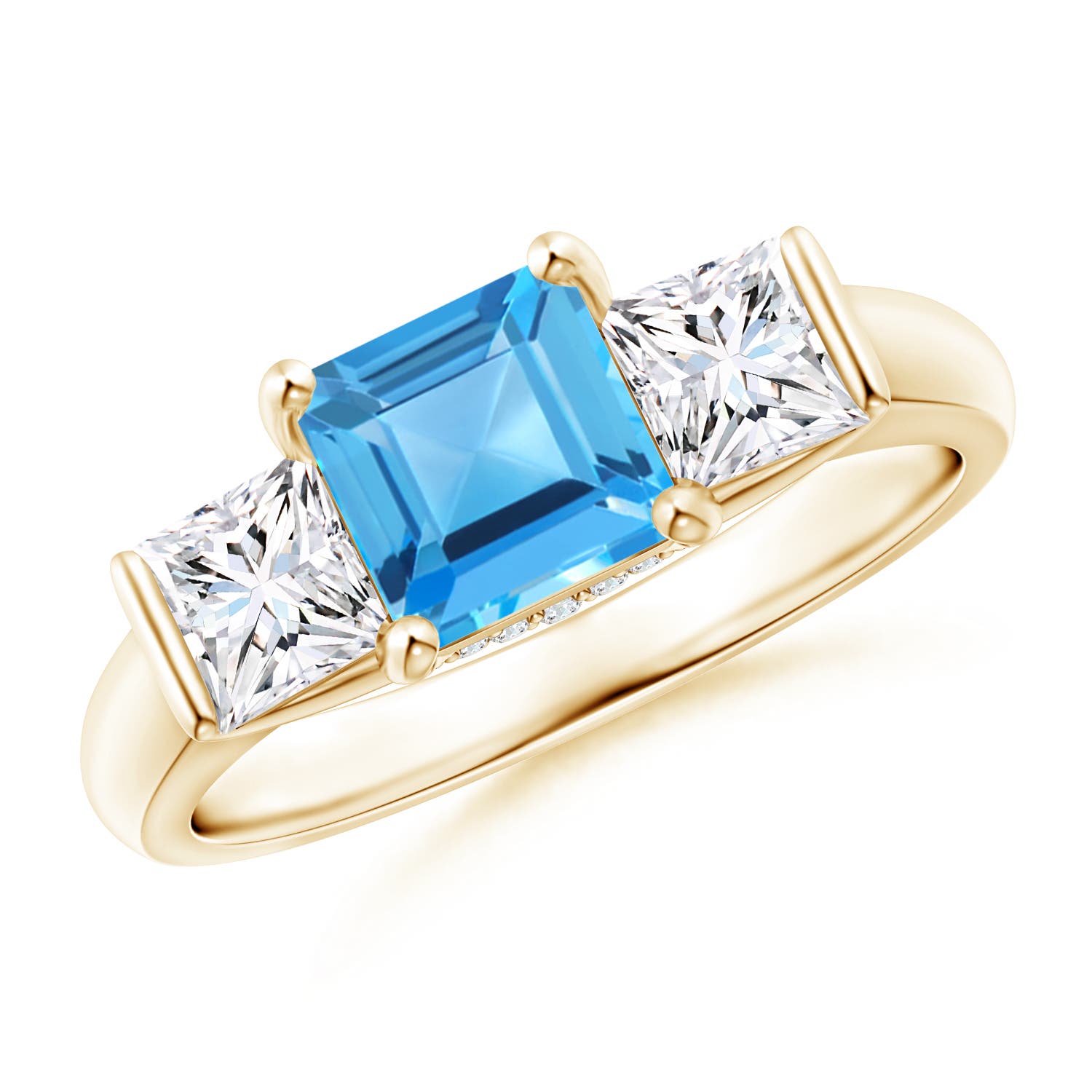 AAA - Swiss Blue Topaz / 2.14 CT / 14 KT Yellow Gold