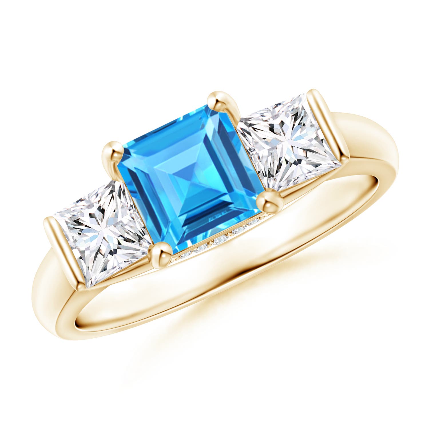 AAAA - Swiss Blue Topaz / 2.14 CT / 14 KT Yellow Gold