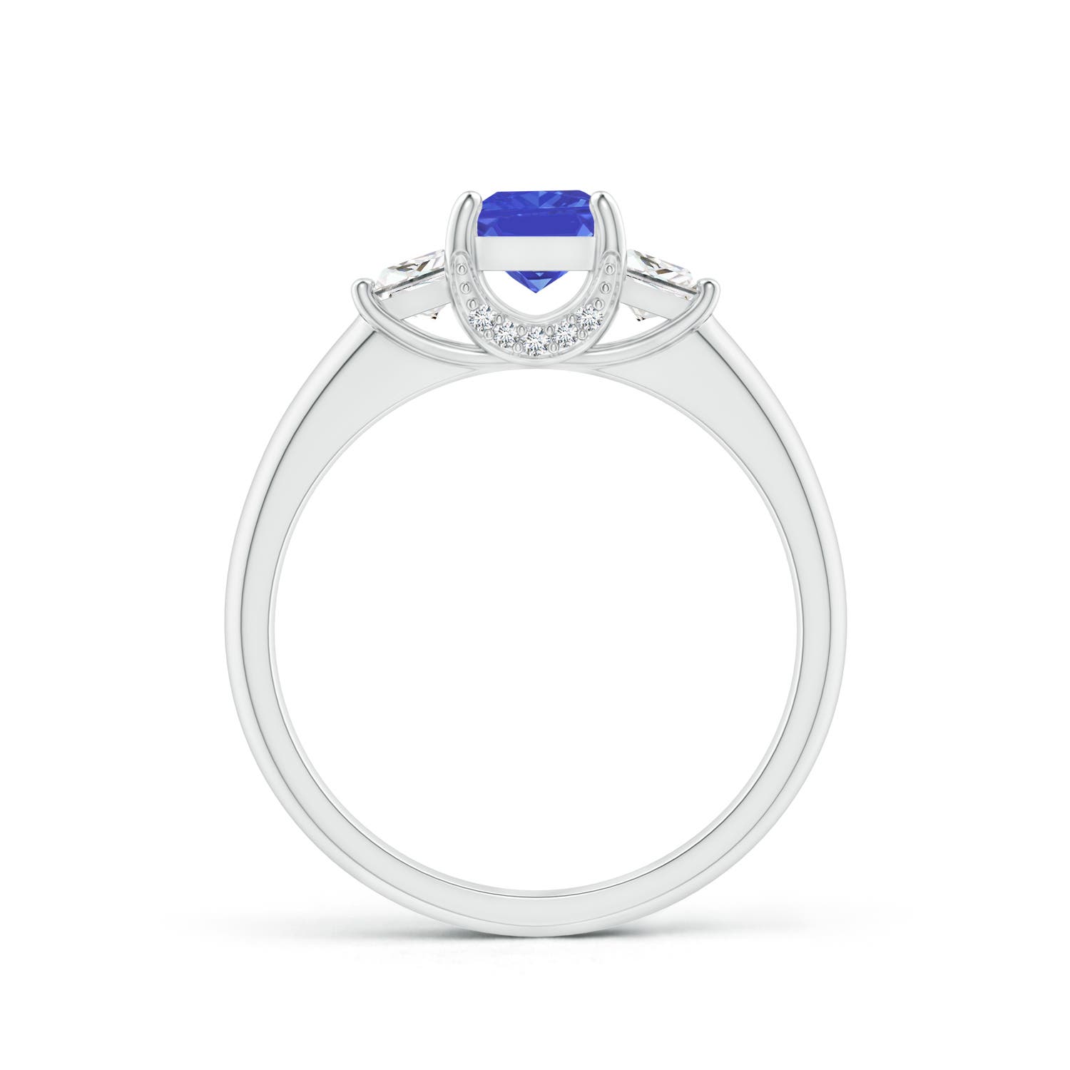 AAA - Tanzanite / 1.12 CT / 14 KT White Gold