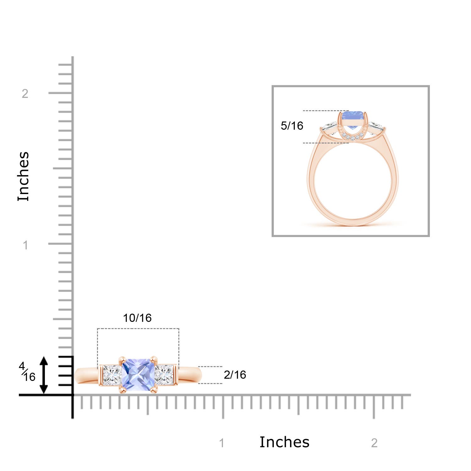 A - Tanzanite / 1.89 CT / 14 KT Rose Gold