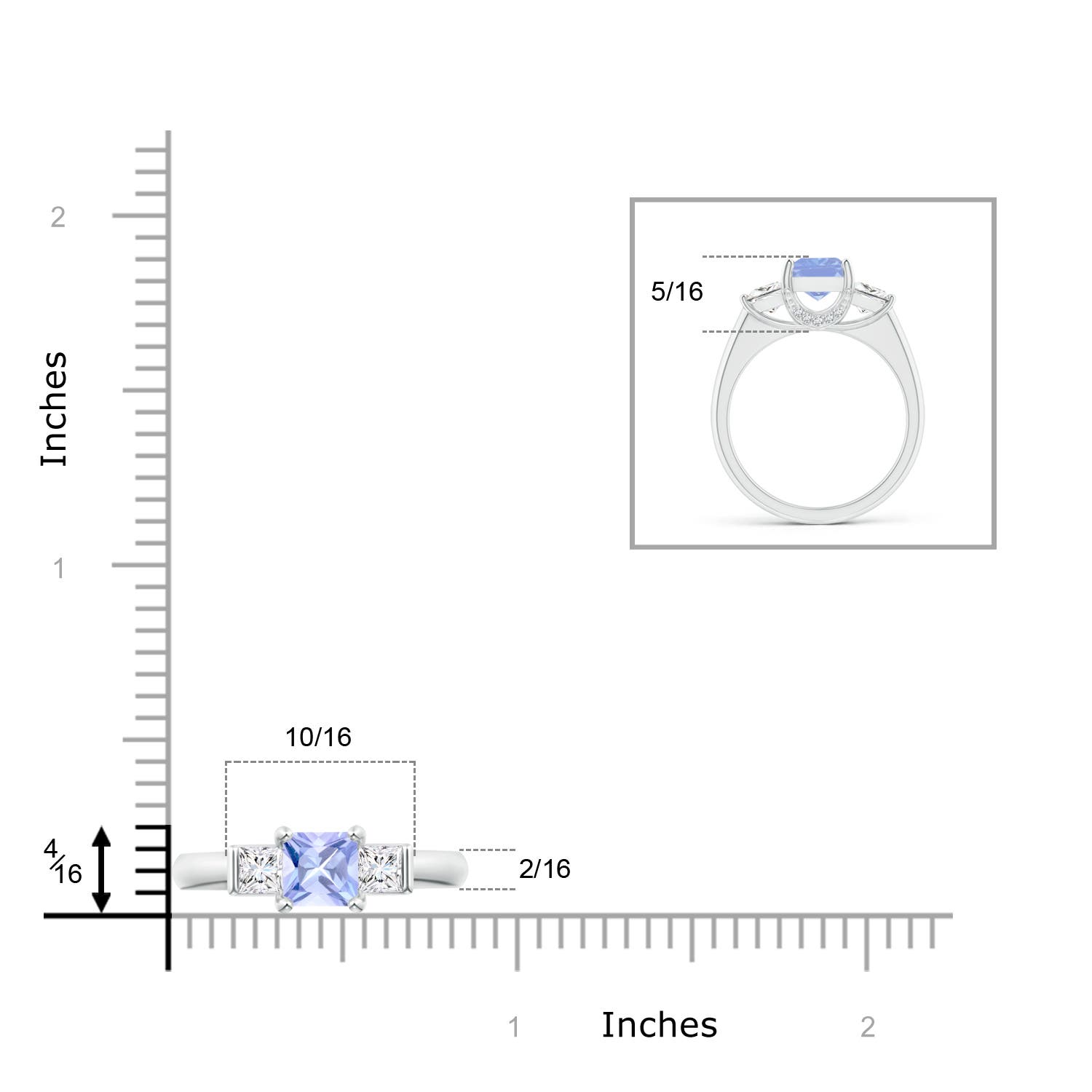 A - Tanzanite / 1.89 CT / 14 KT White Gold