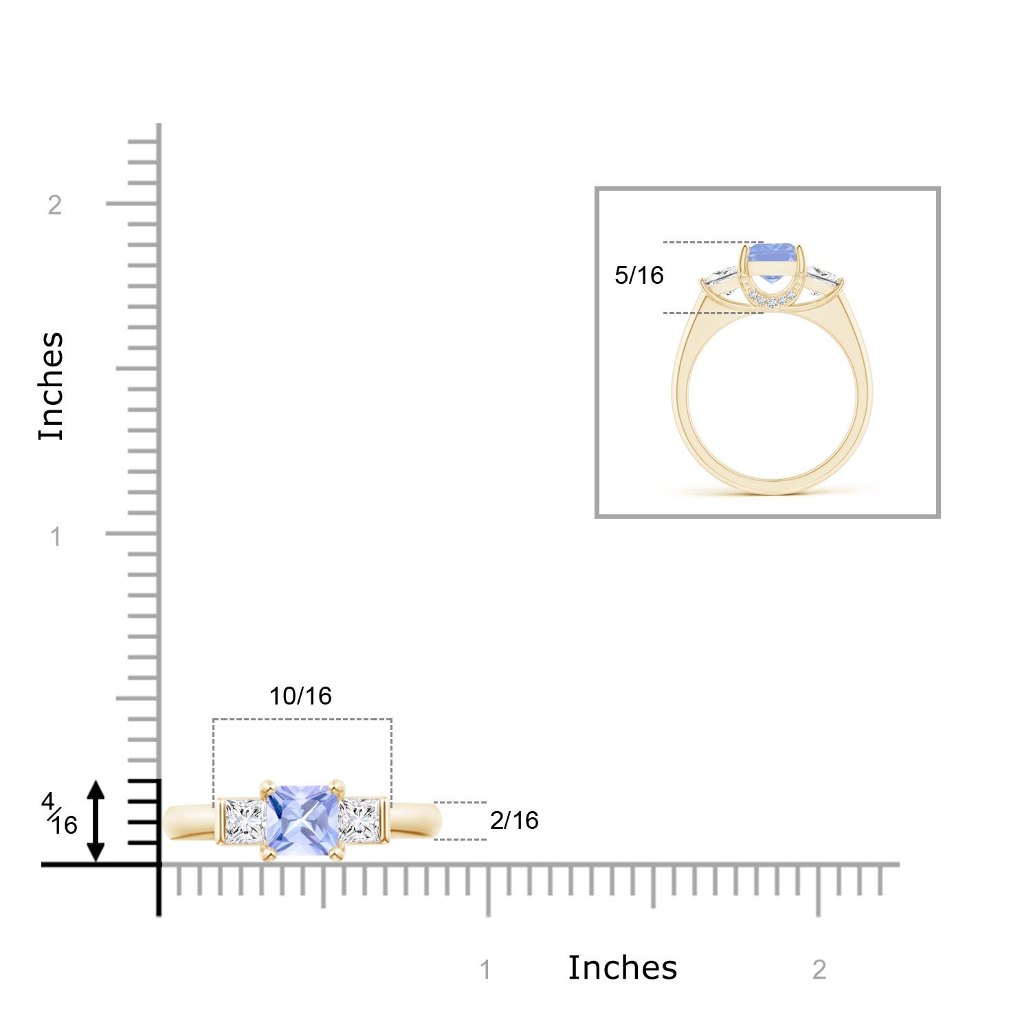 A - Tanzanite / 1.89 CT / 14 KT Yellow Gold