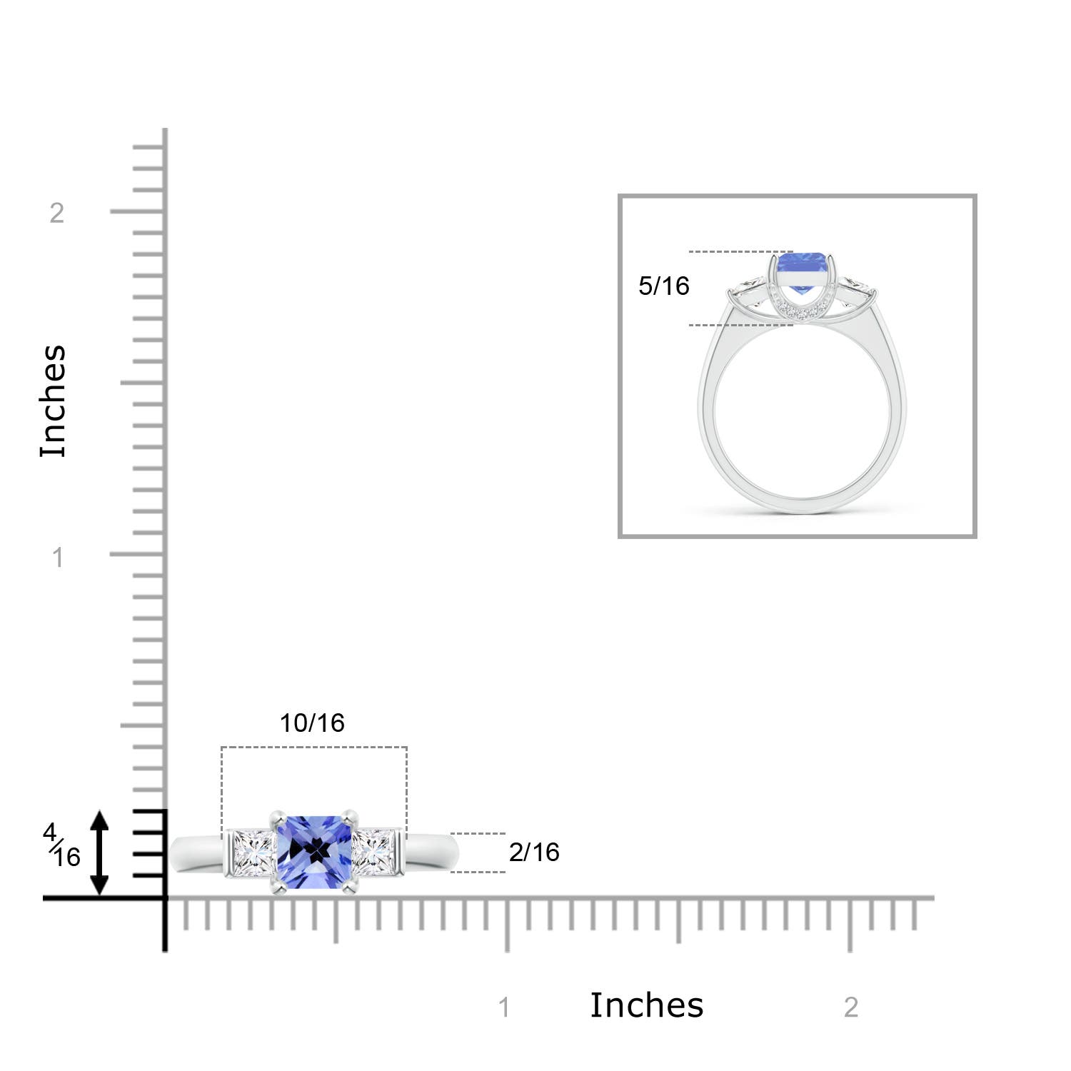 AA - Tanzanite / 1.89 CT / 14 KT White Gold