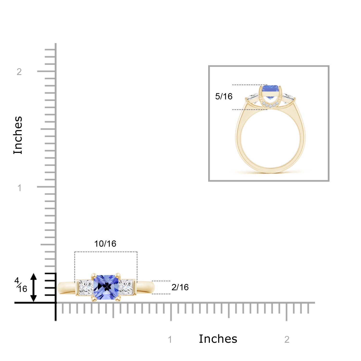 AA - Tanzanite / 1.89 CT / 14 KT Yellow Gold