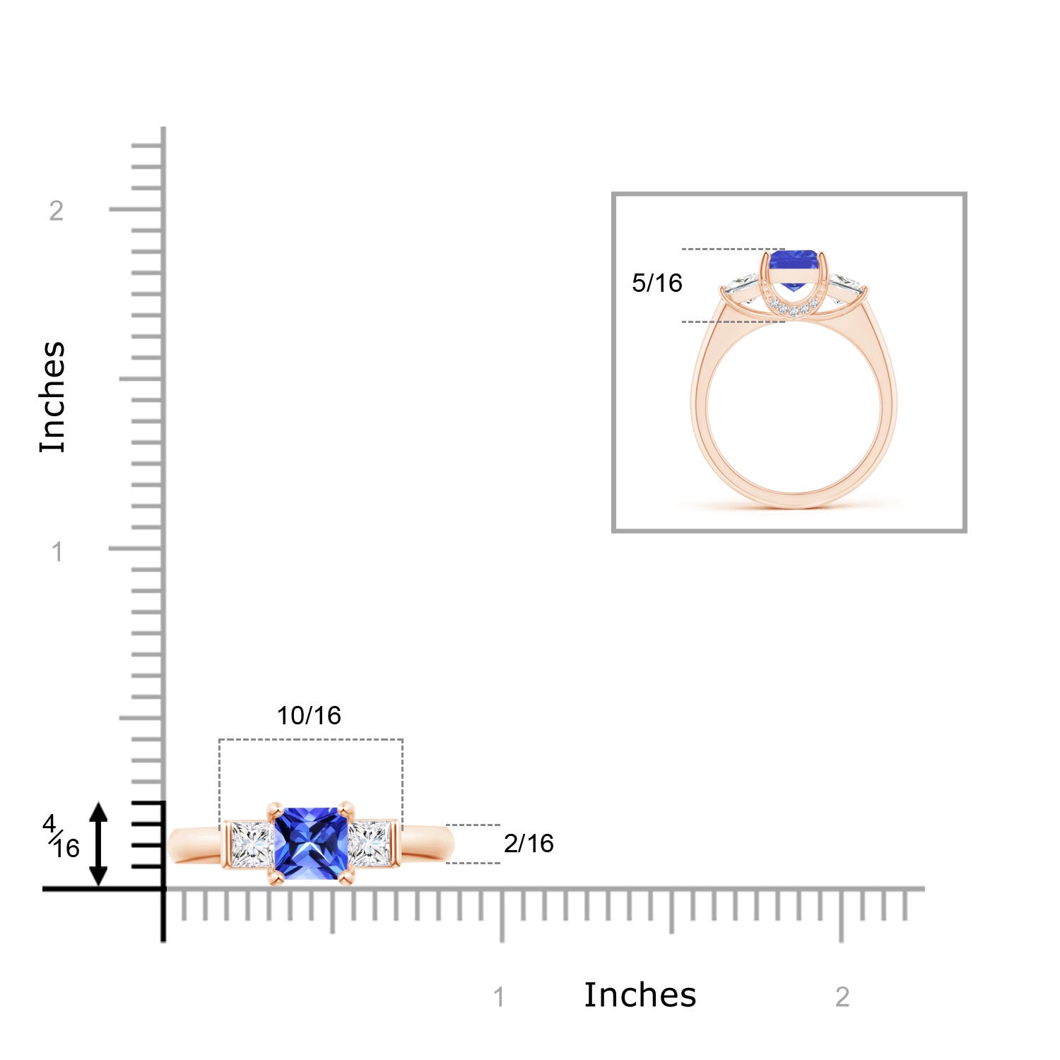 AAA - Tanzanite / 1.89 CT / 14 KT Rose Gold