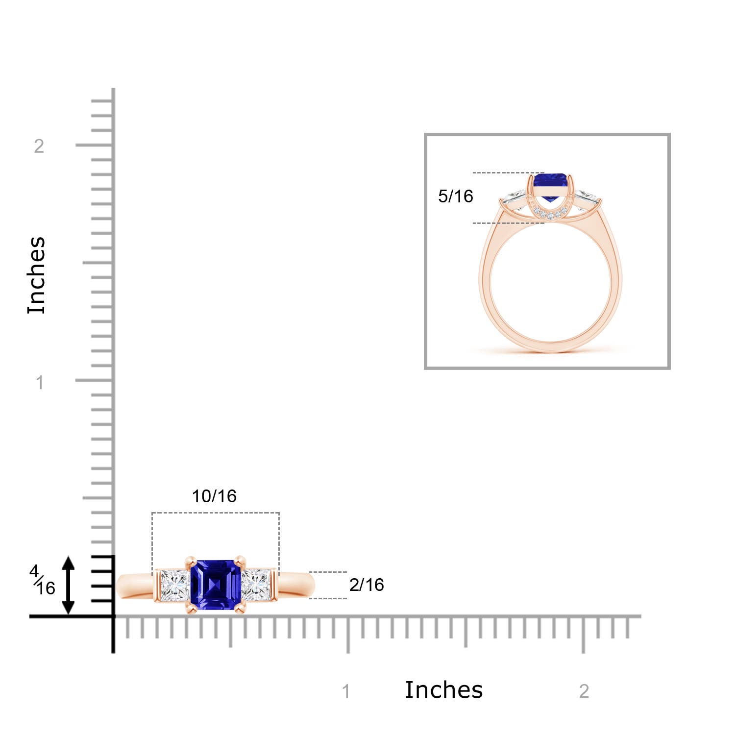 AAAA - Tanzanite / 1.89 CT / 14 KT Rose Gold