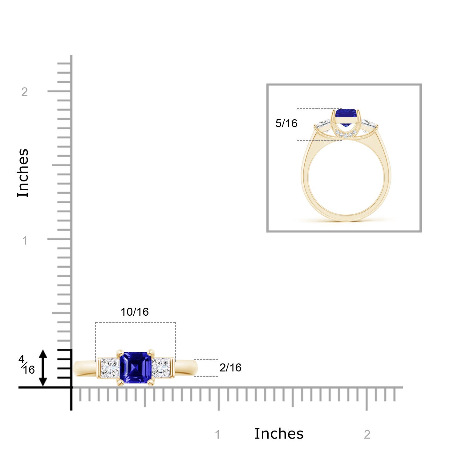 AAAA - Tanzanite / 1.89 CT / 14 KT Yellow Gold