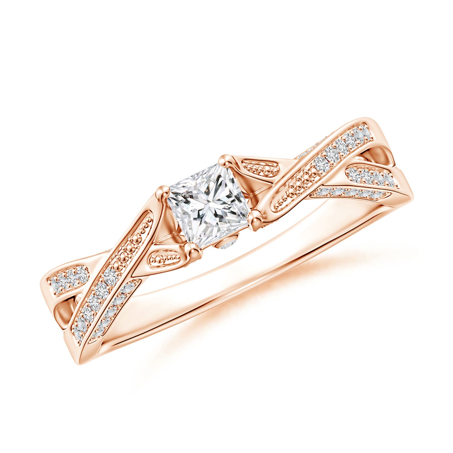 H, SI2 / 0.42 CT / 14 KT Rose Gold