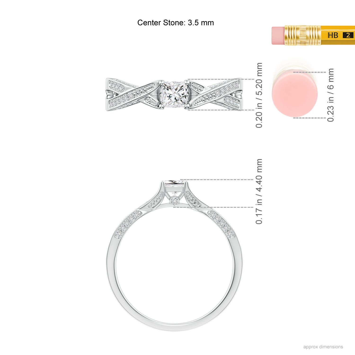 H, SI2 / 0.42 CT / 14 KT White Gold