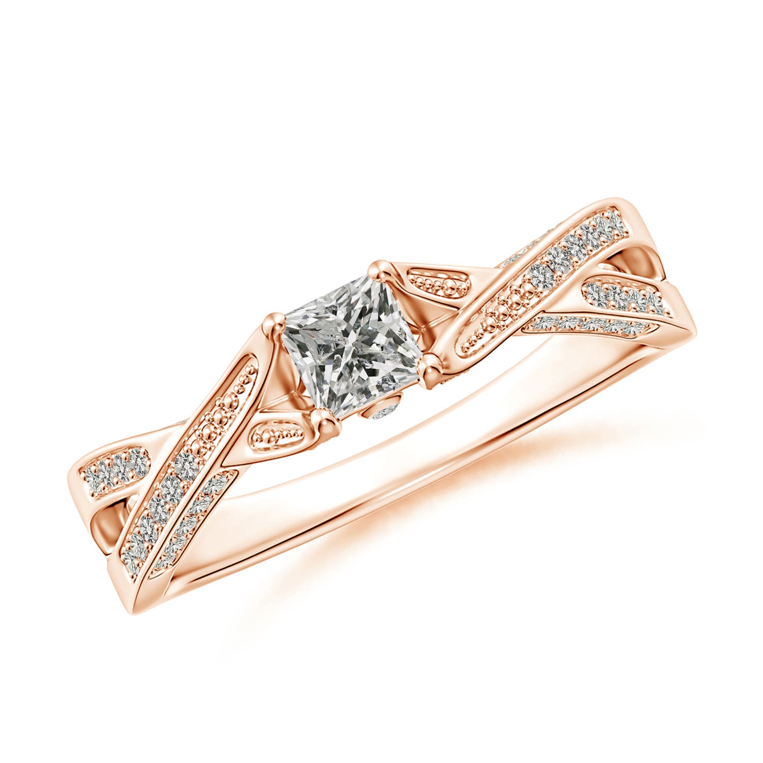 K, I3 / 0.42 CT / 14 KT Rose Gold