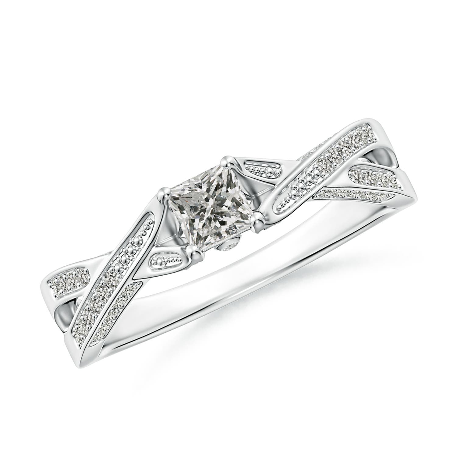 K, I3 / 0.42 CT / 14 KT White Gold