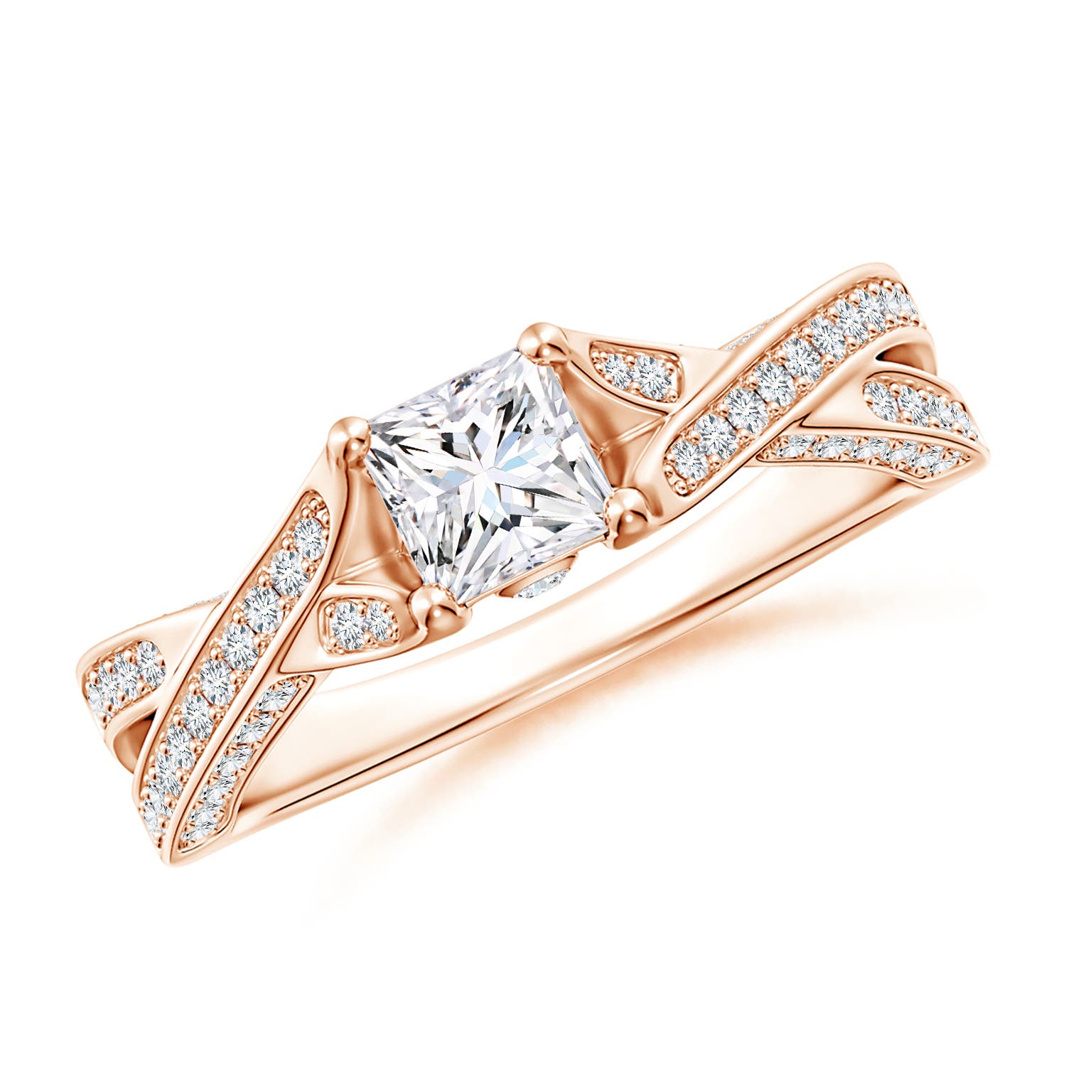 G, VS2 / 0.92 CT / 14 KT Rose Gold