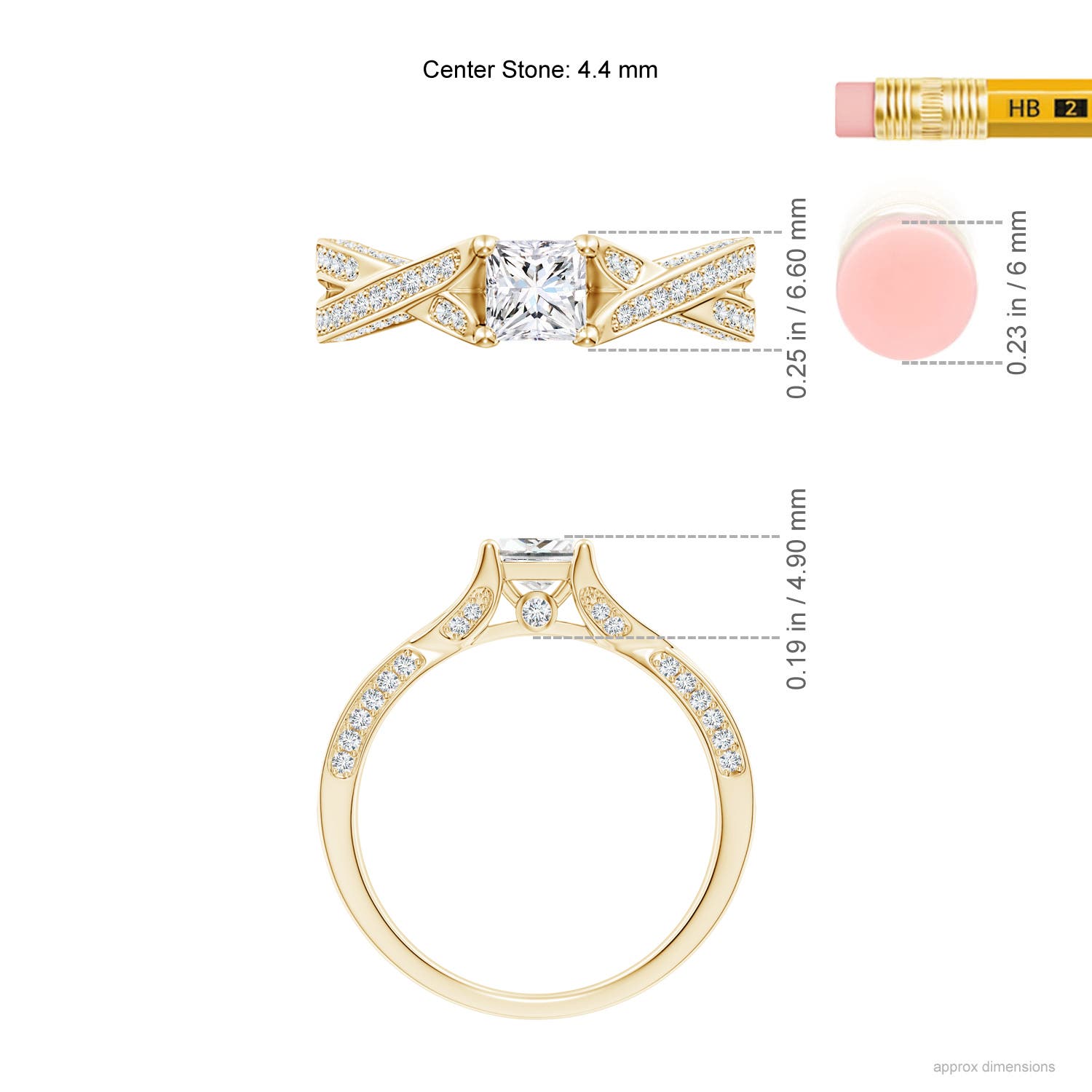 G, VS2 / 0.92 CT / 14 KT Yellow Gold