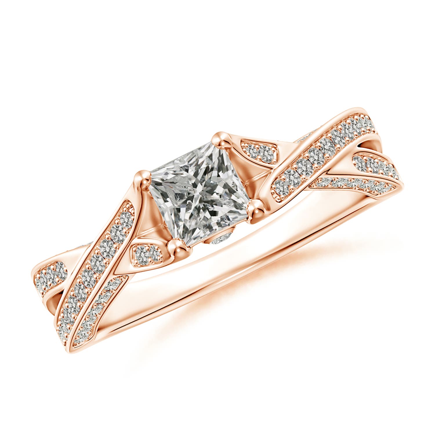 K, I3 / 0.92 CT / 14 KT Rose Gold