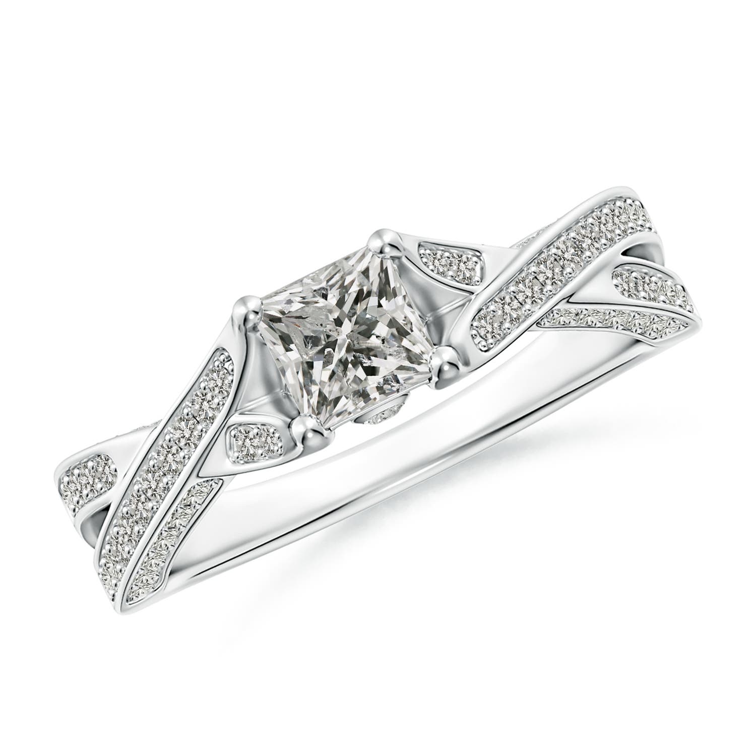 K, I3 / 0.92 CT / 14 KT White Gold