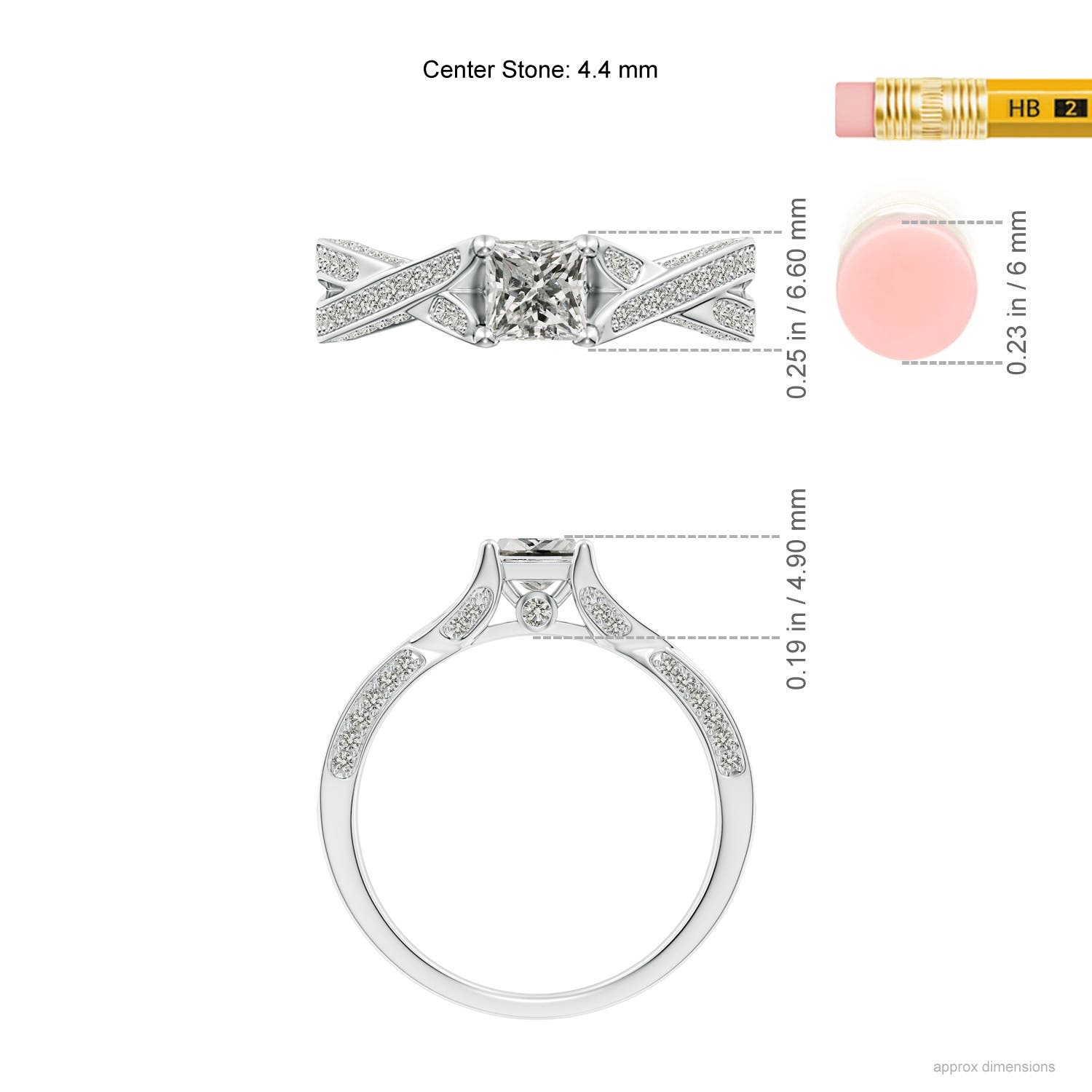 K, I3 / 0.92 CT / 14 KT White Gold