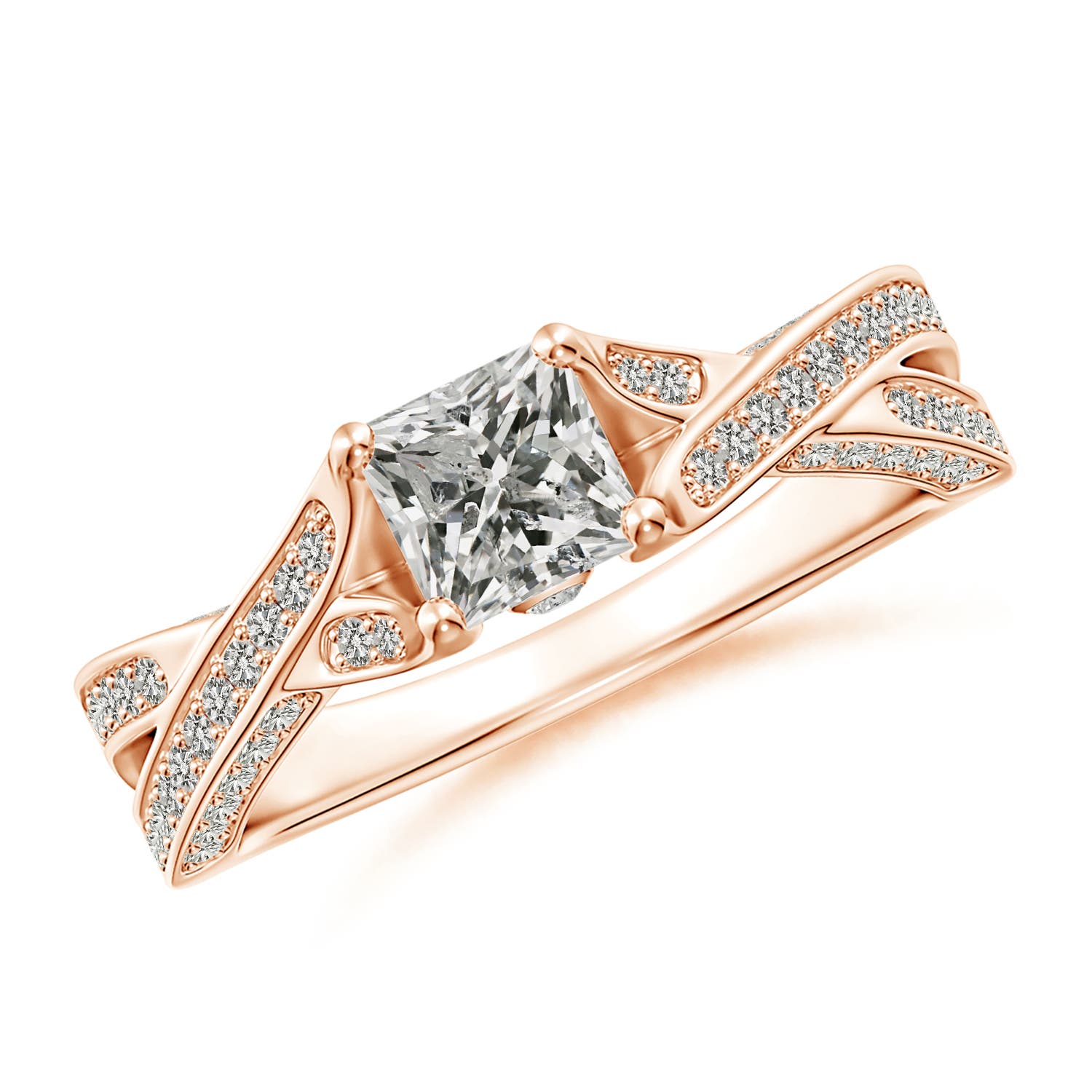 K, I3 / 1.02 CT / 14 KT Rose Gold