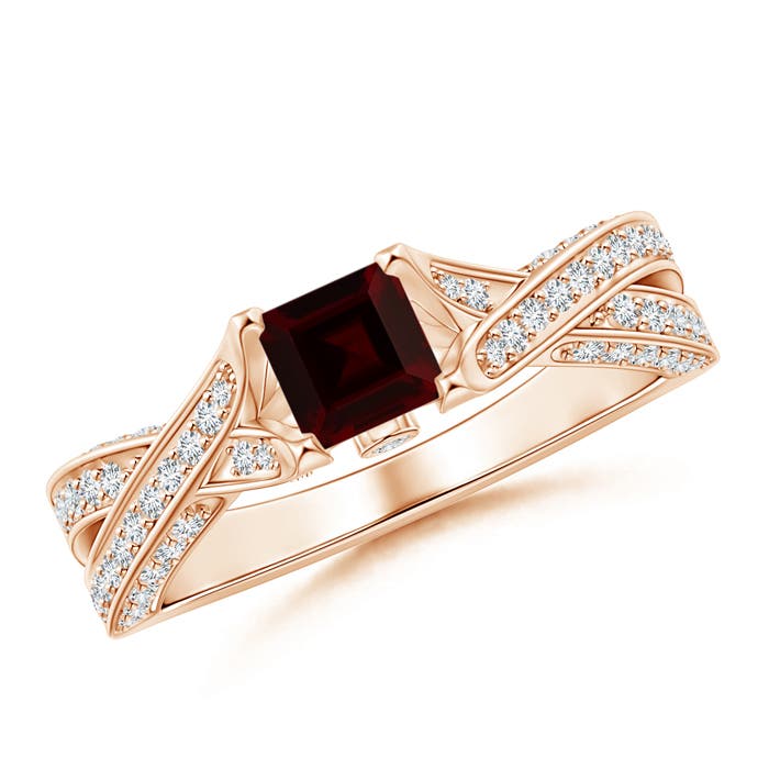 A - Garnet / 1.1 CT / 14 KT Rose Gold