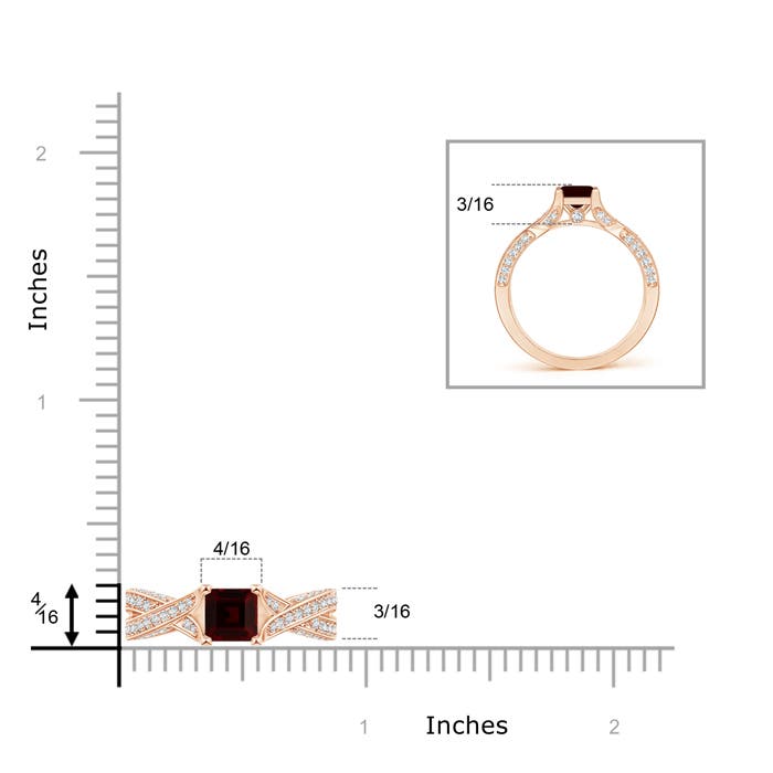 A - Garnet / 1.1 CT / 14 KT Rose Gold