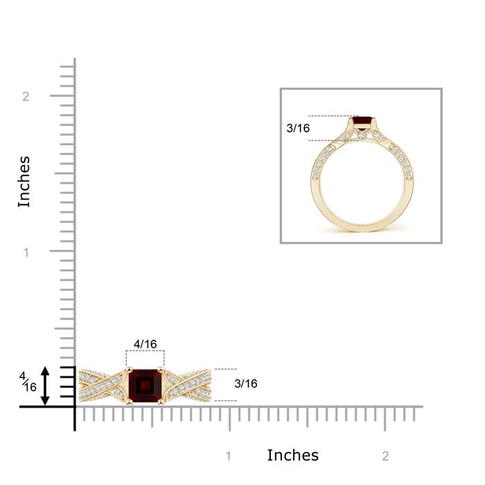 AA - Garnet / 1.1 CT / 14 KT Yellow Gold