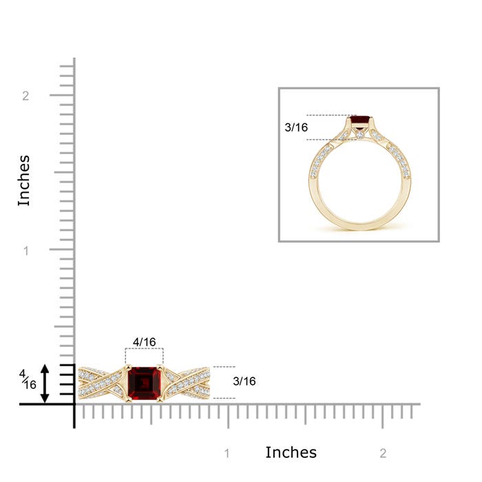 AAAA - Garnet / 1.1 CT / 14 KT Yellow Gold