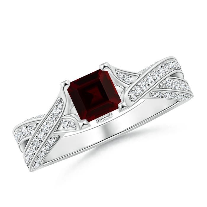 A - Garnet / 1.83 CT / 14 KT White Gold