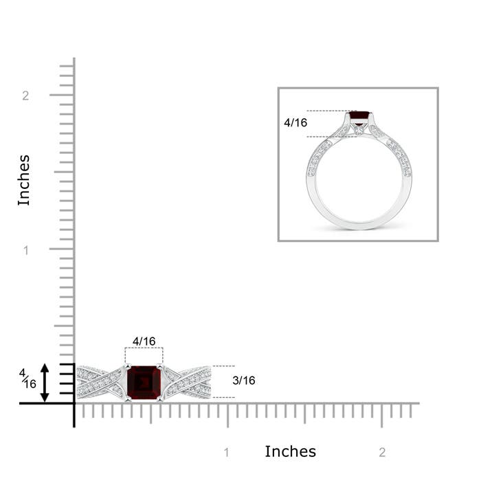 A - Garnet / 1.83 CT / 14 KT White Gold